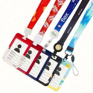 Custom Wholesale Woven Nylon Sublimation Neck Strap Keychain Lanyards With Logo Custom and Id Badge Holder - Product Image 5