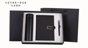 Luxury Business Gift Set With PU Leather Notebook Pen And Water Bottle In Blue <b>Box</b> Personalized Corporate <b>Present</b> Custom Logo - Product Image 3