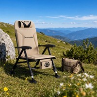 Chaise de plage pliable et inclinable en acier carbone épaissi avec tissu Texlin respirant – Chaise de précision pour l'extérieur