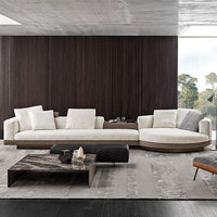 Grand ensemble sectionnel de canapé d'angle suspendu de concepteur minimaliste italien de Connery pour la combinaison plate de salon et de villa
