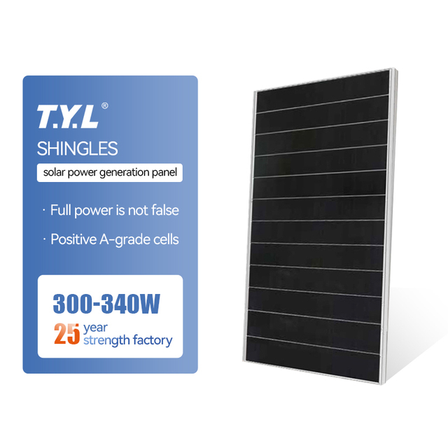 HJT Bifacial N-Type IBC BIPV Solar Roof Tiles 300W 12V Solar Panel