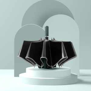Parapluie de voyage automatique coupe-vent - Pliage compact, bande réfléchissante, ouverture inversée, 10 baleines, diamètre ouvert 105 cm, design moderne - Product Image 6