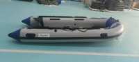 Bateau pneumatique en PVC, bateau de pêche portable / annexe pour 4 à 6 personnes, navigation sur lac, rivière