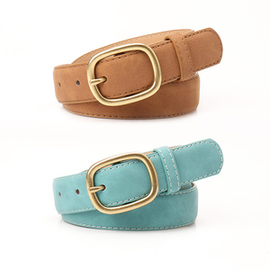 Nouvelle <span class=keywords><strong>ceinture</strong></span> décontractée en cuir anti-<span class=keywords><strong>velours</strong></span> SANYICAI avec boucle en alliage pour femmes, largeur 2,8 cm, personnalisable, vente directe d'usine - Product Image 3