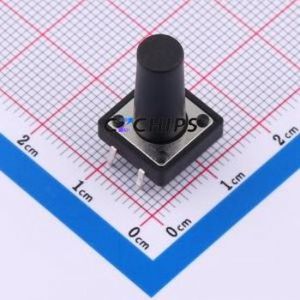 KH-12X12X19H-TJ Tactile Switch Through hole Component (THT)-4P,12x12mm Switch 12mm 12mm 19mm - Product Image 1