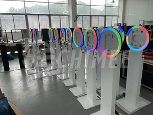 व्यावहारिक गर्म बिक्री सफेद/काले खोल वैकल्पिक मजबूत धातु आईपैड फोटो बूथ पार्टी बिजनेस स्टार्ट-अप के लिए फोटोबूथ पोर्टेबल - Product Image 6