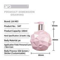 Bouteille pompe géodésique en PE de 100 ml pour désinfectant pour les mains, lessive, shampoing, avec logo personnalisé, rechargeable, distributeur de voyage, col de 16 mm