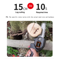 Mini tronçonneuse électrique sans fil à prix d'usine Outil d'élagage portable de 4 pouces avec batterie pour machines à bois de jardin