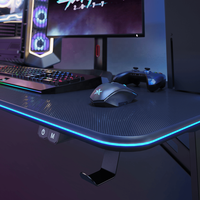 Bureau de jeu GMD08-1 avec éclairage RGB, qualité supérieure, meilleur bureau d'ordinateur PC pour le jeu, vente chaude, table de jeu