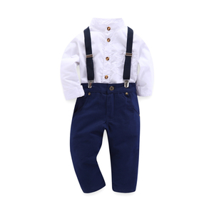 WSG17 Mode Enfants Garçons Vêtements Chemise à manches longues + Pantalon Ensembles décontractés pour bébés garçons - Product Image 2
