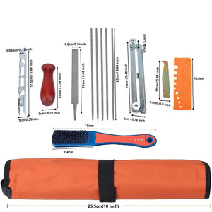 ชุดลับคมเลื่อย10ชิ้นแบบมืออาชีพพร้อมด้วยด้ามจับเพชรเนื้อแข็งเครื่องมือลับตะไบแบบกลม/แบน - Product Image 6