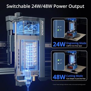 Atomstack 48W <span class=keywords><strong>Laser</strong></span> A40 PRO V2 con Auto Air Assist Máquina de <span class=keywords><strong>grabado</strong></span> láser a granel para madera Piedra Metal Acrílico Cuero Joyería - Product Image 3