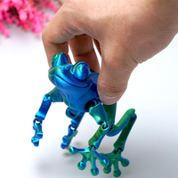Juguetes de Rana, Modelo de Rana Saltarina Realista Impreso en 3D con Articulaciones Móviles, Juguetes Educativos STEM, Juguetes Sensoriales de Animales