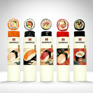 Boîte cylindrique en papier biodégradable sur mesure pour l'emballage de gâteaux, de sushis, de produits alimentaires, fournisseur en gros d'emballages en papier de qualité alimentaire - Product Image 1