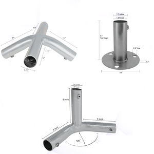 وصلات زاوية ثلاثية مسطحة شديدة التحمل، وصلات أنابيب فولاذية، موصل أنابيب - Product Image 1