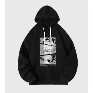 Felpe con Cappuccio Casual Personalizzate 300g Nere con Stampa e Ricamo 3D, Caratteristica Anti-Piega, Serigrafia su Tessuto French Terry - Product Image 2