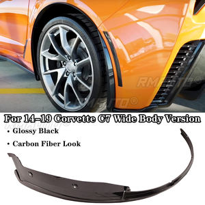 Pour Chevrolet Corvette C7 version Wide Body 2014-2019, une paire (gauche et droite) d'extensions d'ailes arrière aspect fibre de carbone - Product Image 1