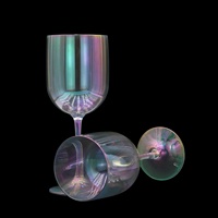 450ml Incassable En Plastique Coloré Galvanoplastie Verre À Vin 15 OZ Droit Gobelet Champagne Verre Verre Vintage