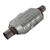 Convertisseur catalytique à trois voies en acier inoxydable à haut débit, certifié EPA, conforme à la norme Euro V, garantie 1 an, ajustement universel, essence