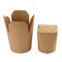 Boîte à repas jetable pour restauration rapide, personnalisable, boîte à lunch en papier kraft portable