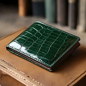 <span class=keywords><strong>Portafoglio</strong></span> in pelle corta personalizzato di fascia alta <span class=keywords><strong>verde</strong></span> scuro in vera pelle portafogli per gli uomini - Product Image 1