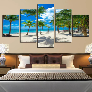 Stampa su tela a 5 pannelli Seascape Art/stampa fotografica digitale personalizzata pittura su tela a buon mercato per la decorazione domestica - Product Image 4