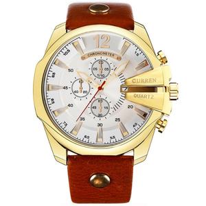 Montre de luxe pour homme, personnalisable avec logo, 8176, sport, affaires, bracelet en cuir, boîtier en alliage, cadran en verre, mouvement à quartz - Product Image 6