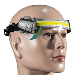 New LED mini đa chức năng sóng cảm biến đầu gắn ánh sáng COB ngoài trời phiêu lưu câu cá ánh sáng mạnh mẽ đèn pin - Product Image 1