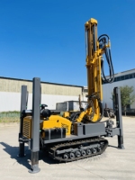 Prix d'usine Petite foreuse rotative 180m pour roche dure, machines de forage de puits d'eau souterrains électriques sur roues en promotion