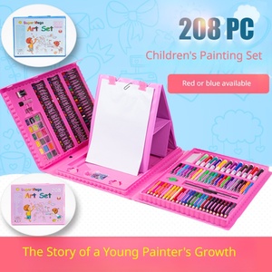 Set Artistico da 208 Pezzi per Bambini con Cavalletto, Kit per Disegno e Pittura, Pastelli, Pennarelli, Matite Colorate, Regalo per Ragazze e Ragazzi - Product Image 6