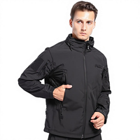 Veste bomber tactique imperméable doublée de polaire pour homme, manteau d'extérieur softshell à capuche camouflage pour l'hiver
