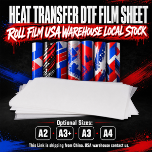 Feuille de film de transfert DTF 13*19 pouces pour impression DTF sur t-shirt, feuille de transfert DTF <span class=keywords><strong>A2</strong></span> A3 A4 pour impression sur t-shirt - Product Image 1