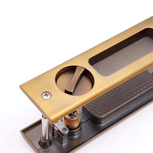 กุญแจล็อคประตูบานเลื่อนแบบซ่อน <span class=keywords><strong>WIWO</strong></span> ผลิตจากโลหะผสมสังกะสี พร้อมเคลือบนิกเกิล/ทอง สำหรับประตูไม้ขนาด 30-50 มม. - Product Image 5