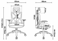 Chaise de jeu en maille de haute qualité, pivotante à 360°, inclinable, avec support lombaire pour salle de jeu