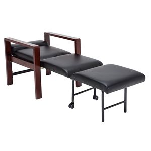 Silla de Oficina Reclinable Jiarunde C-5014 con Reposapiés, Negra, Plegable - Product Image 3