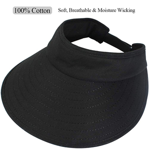 Sun Visor <strong>Hats</strong> <strong>Women</strong> Large Brim <strong>Summer</strong> UV Protection Beach Custom Sun Visor Cap - Product Image 6