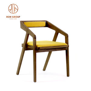 Silla barroca antigua de lujo con cojín de cuero, muebles de Hotel, restaurante, comedor, reposabrazos de madera - Product Image 2