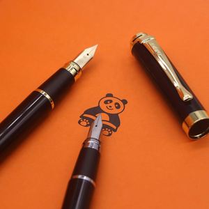 <b>Gold</b> Tip Ballpoint <b>Pen</b> Metal Black 1.0mm Writing Width UV Printing-Wholesale Custom Printed Logo Luxury Business Gift - Product Image 3