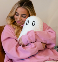 Mini Peluche Fantôme d'Halloween pour Micro-ondes, Peluche Chauffante