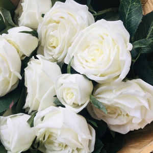 J-12201 fiori artificiali di alta qualità veri tocco petali di rosa dipinti a mano vero tocco rosa rosa rosso reale Rose - Product Image 3