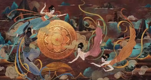 3D Dun accrocher Mural Ciel Volant Maid Bon augure Nuage <span class=keywords><strong>Papier</strong></span> Peint Chinois Classique Hôtel Boîte <span class=keywords><strong>Papier</strong></span> Peint Chambre Canapé <span class=keywords><strong>Papier</strong></span> Peint - Product Image 5