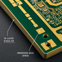 Fabricant de circuits imprimés haute fréquence personnalisés Rogers à 10 couches, carte RF 5G pour télécommunications, service d'assemblage PCBA pour test TDR et contrôle d'impédance