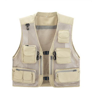 High Quality Custom Print Logo Men Work Cargo Photographer Black PVC Foam Utility <strong>Vest</strong> Coinno Ocean Boat Fishing - Product Image 6