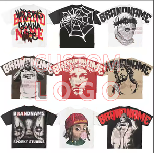 Camiseta Personalizada 100% Algodón con Impresión DTG, Camiseta de Alta Calidad con Gráficos Vintage, Estilo Urbano, Talla Grande, Lavado Ácido para Hombre - Product Image 2