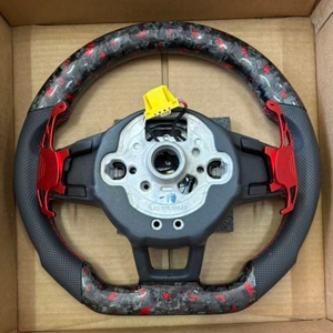 Volante de Fibra de Carbono Forjado Personalizado, Apto para Volkswagen <span class=keywords><strong>Golf</strong></span> <span class=keywords><strong>Mk7</strong></span> 7.5 <span class=keywords><strong>GTI</strong></span> GTS GTD GTE R Line Polo <span class=keywords><strong>GTI</strong></span> <span class=keywords><strong>MK7</strong></span> - Product Image 5