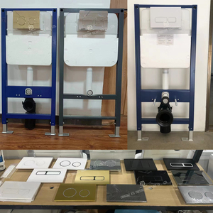 Artículos sanitarios de cerámica modernos, inodoro montado en <span class=keywords><strong>la</strong></span> pared y lavabo, juego de inodoro cuadrado para colgar en <span class=keywords><strong>la</strong></span> pared del baño - Product Image 6