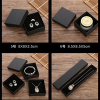 Boîte à bijoux en carton écologique réutilisable, simple et élégante, avec logo personnalisé imprimé, doublure en éponge, portable, pour cadeau, vente en gros