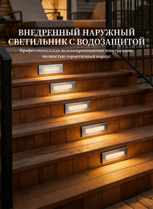 Factory Wholesale RU-120 Stair <b>Light</b> 3 High Bright LED Chips RGB 3W 300Lm Villa <b>Hall</b> Staircase Low MOQ Custom Service Available - Product Image 6