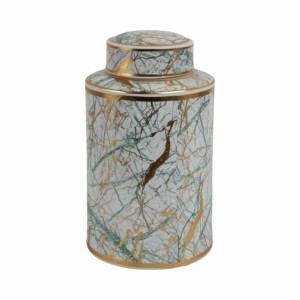 Vaso Decorativo in Ceramica con Coperchio, Elemento Moderno per Soggiorno, Camera da Letto, Ufficio, Esposizione su Scrivania, Vaso per Fiori, Arredamento Casa - Product Image 3