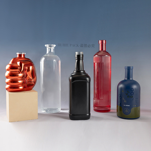 Botellas de Vidrio para Alcohol de 750 ml/75 cl, Diseño Nuevo, Color Blanco Transparente, Negro Mate y Degradado, <span class=keywords><strong>Precio</strong></span> de Fábrica, Proveedor y Fabricante - Product Image 2